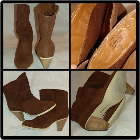 🔮SOLD🔮NWOT Brown faux fur ankle boots - Picture 3 of 3